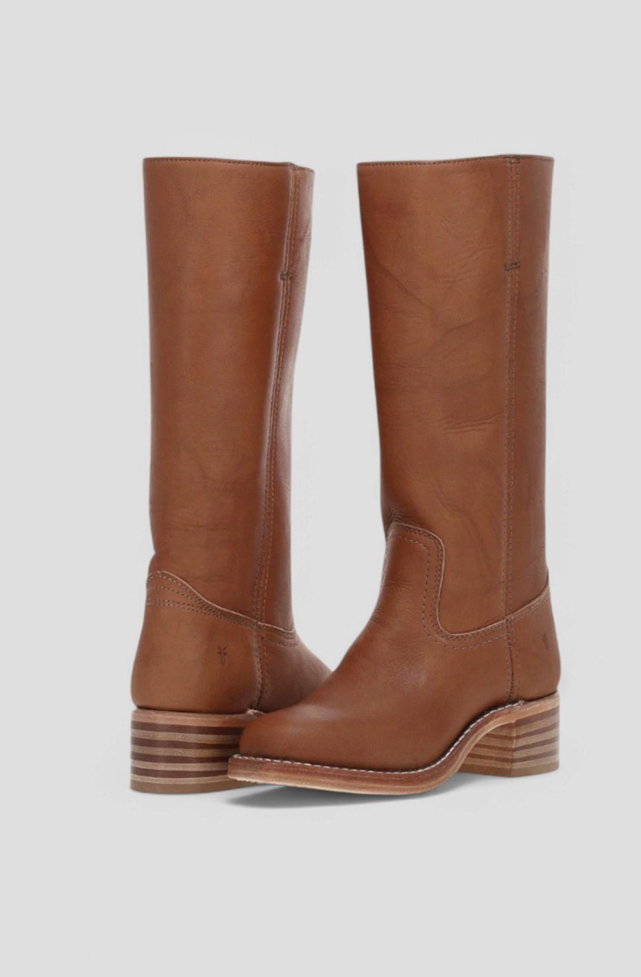 Penelope | Women's Leather Stacked-Heel Knee-High Boots
