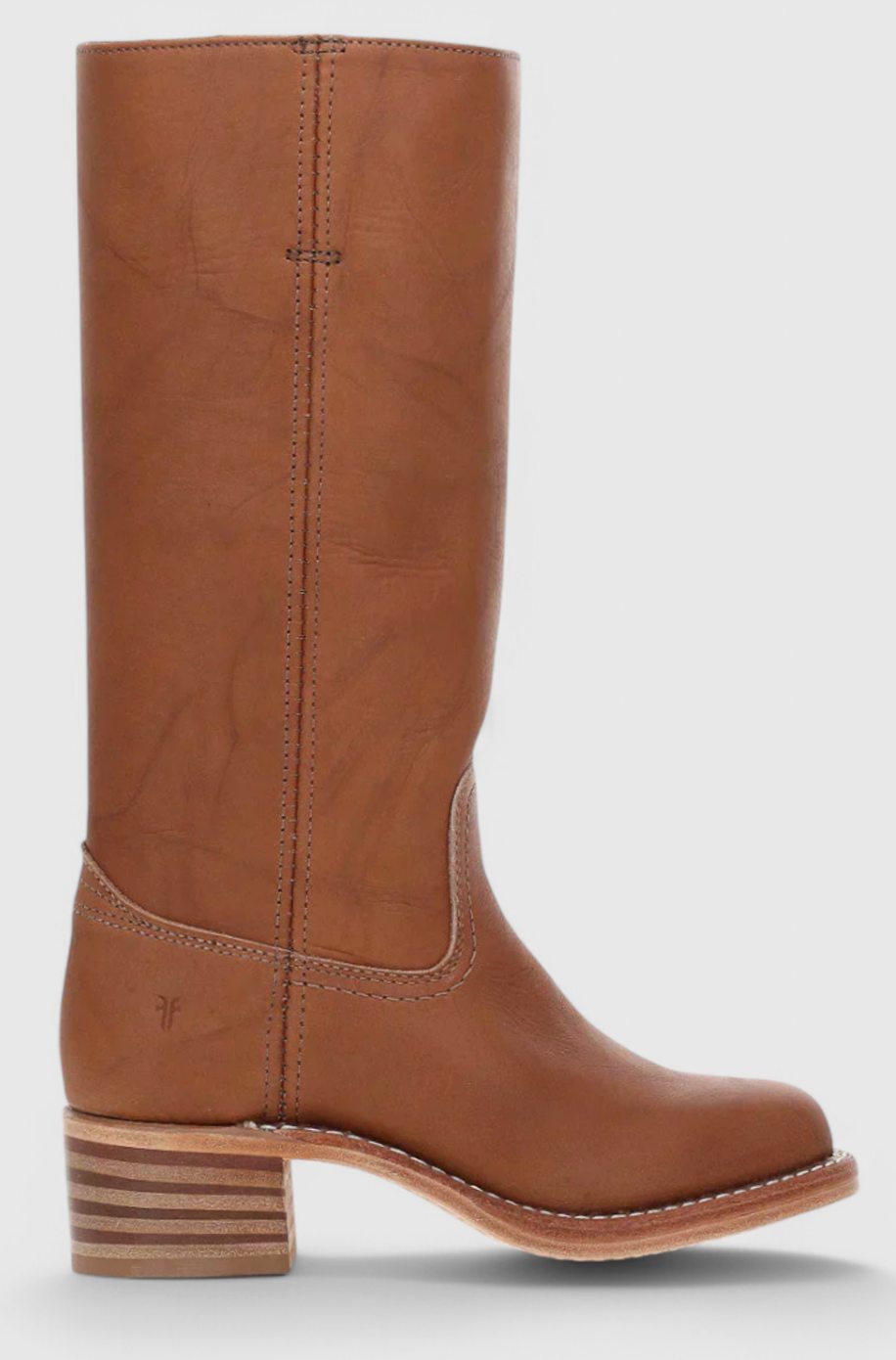 Penelope | Women's Leather Stacked-Heel Knee-High Boots