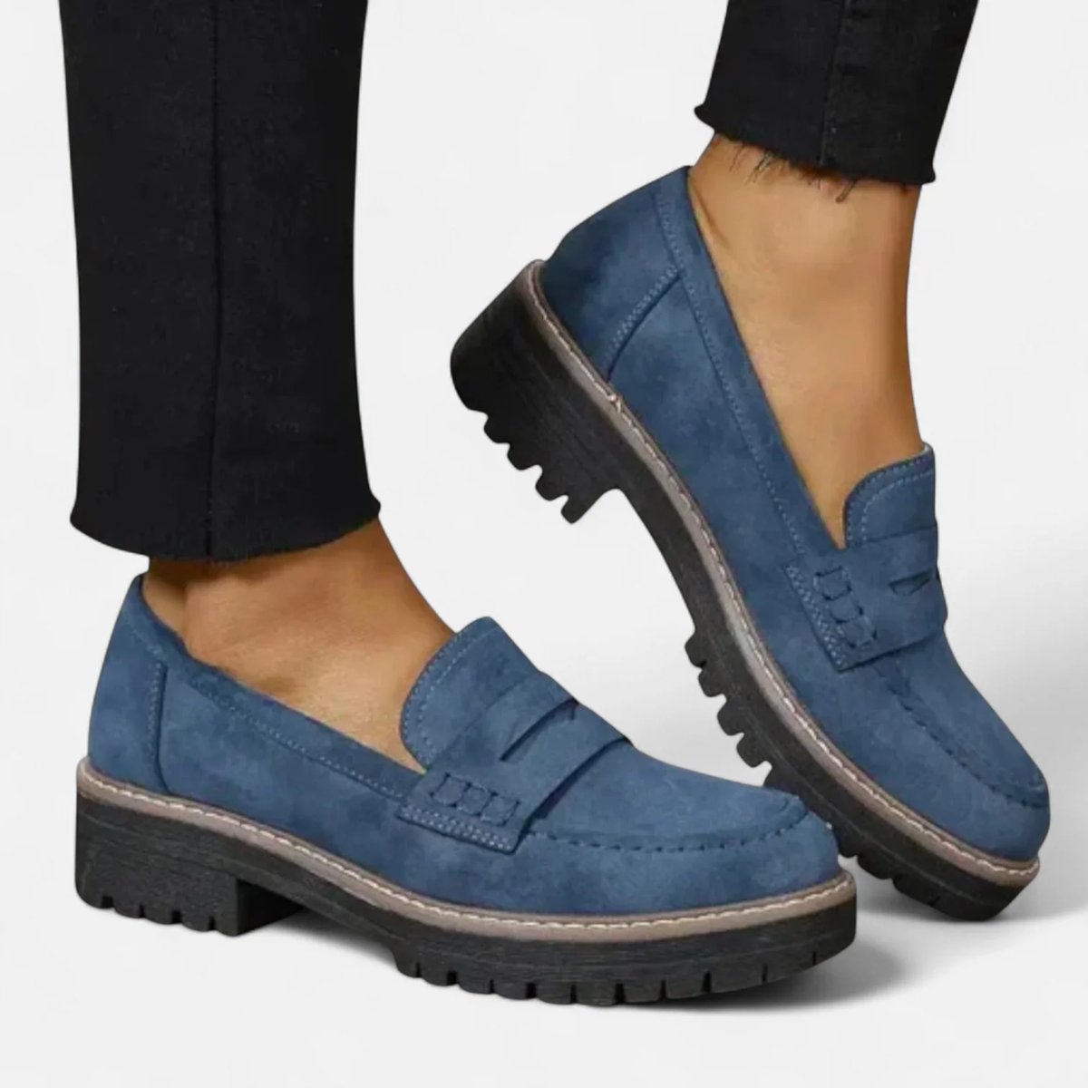 Aria | Women's Orthopedic Cushioned Slip-On Platform Penny Loafers