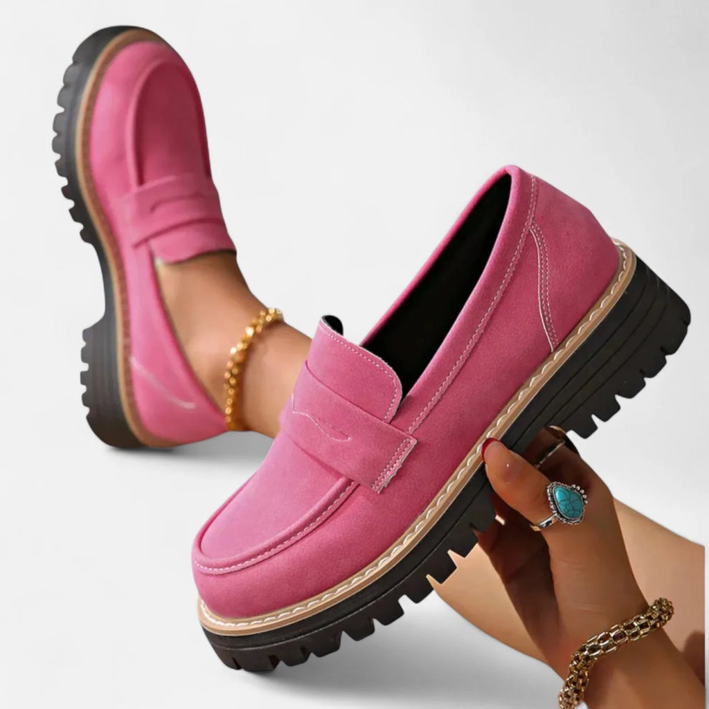 Aria | Women's Orthopedic Cushioned Slip-On Platform Penny Loafers