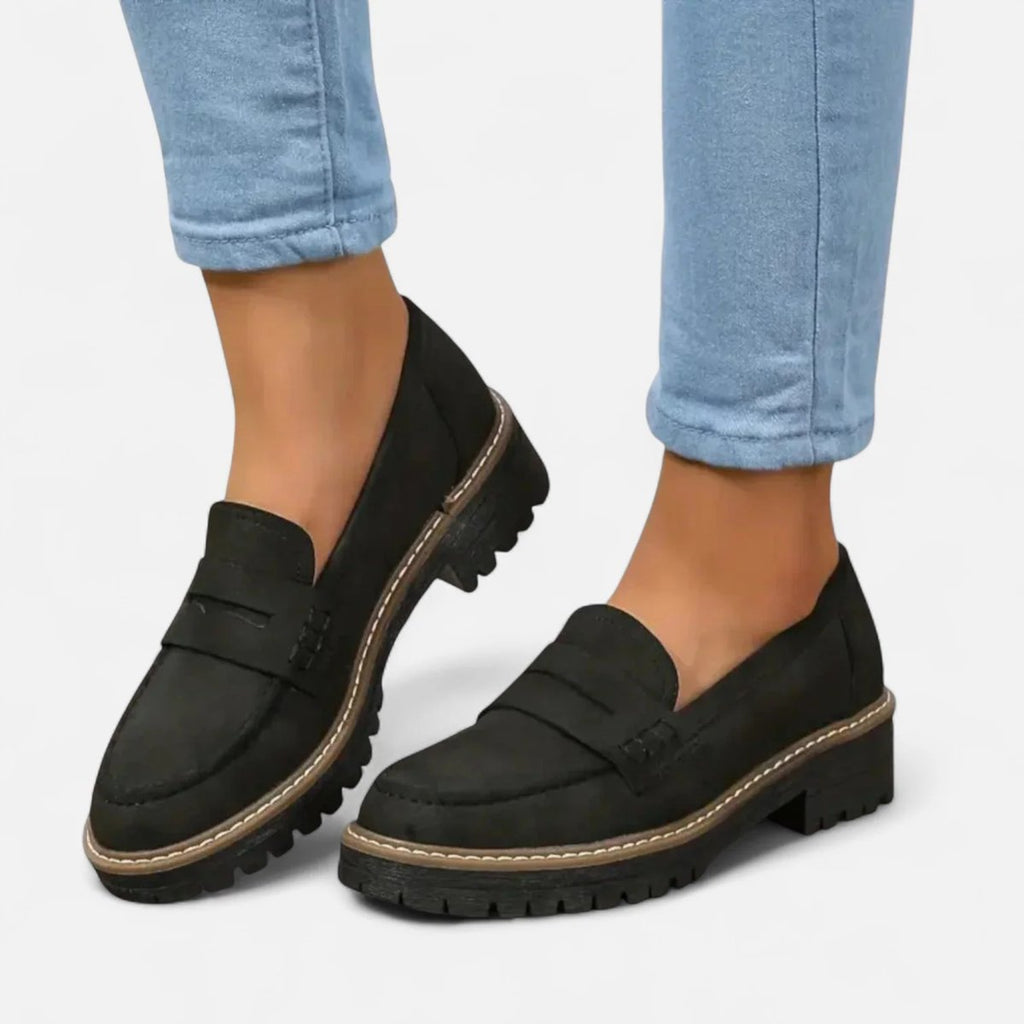 Aria | Women's Orthopedic Cushioned Slip-On Platform Penny Loafers