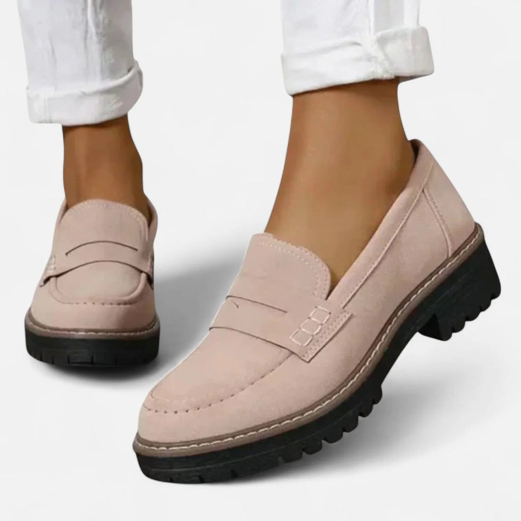 Aria | Women's Orthopedic Cushioned Slip-On Platform Penny Loafers