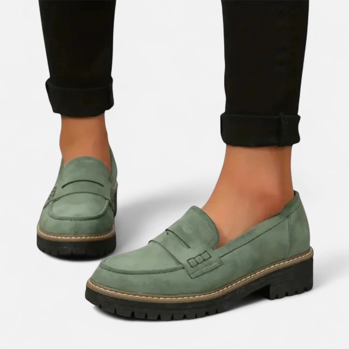 Aria | Women's Orthopedic Cushioned Slip-On Platform Penny Loafers