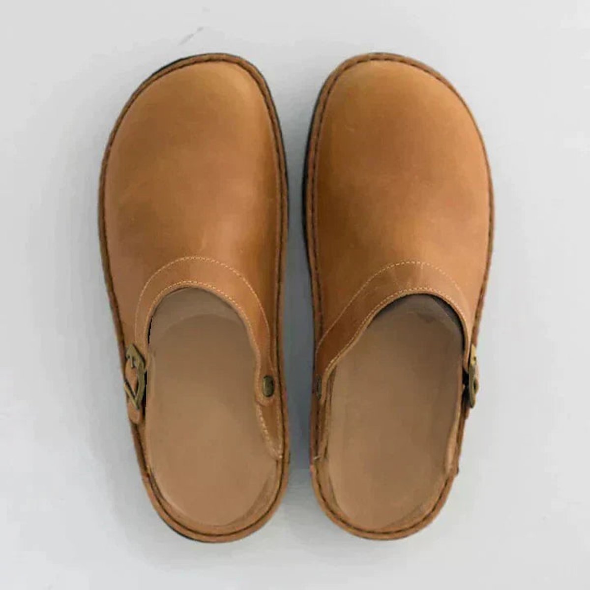Eleanor | Women's Orthopedic Leather Slip-On Clogs Mules