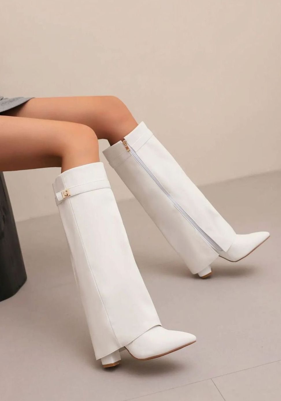 Layla | Women's Suede Knee-High Buckle Strap Thigh-High Boots