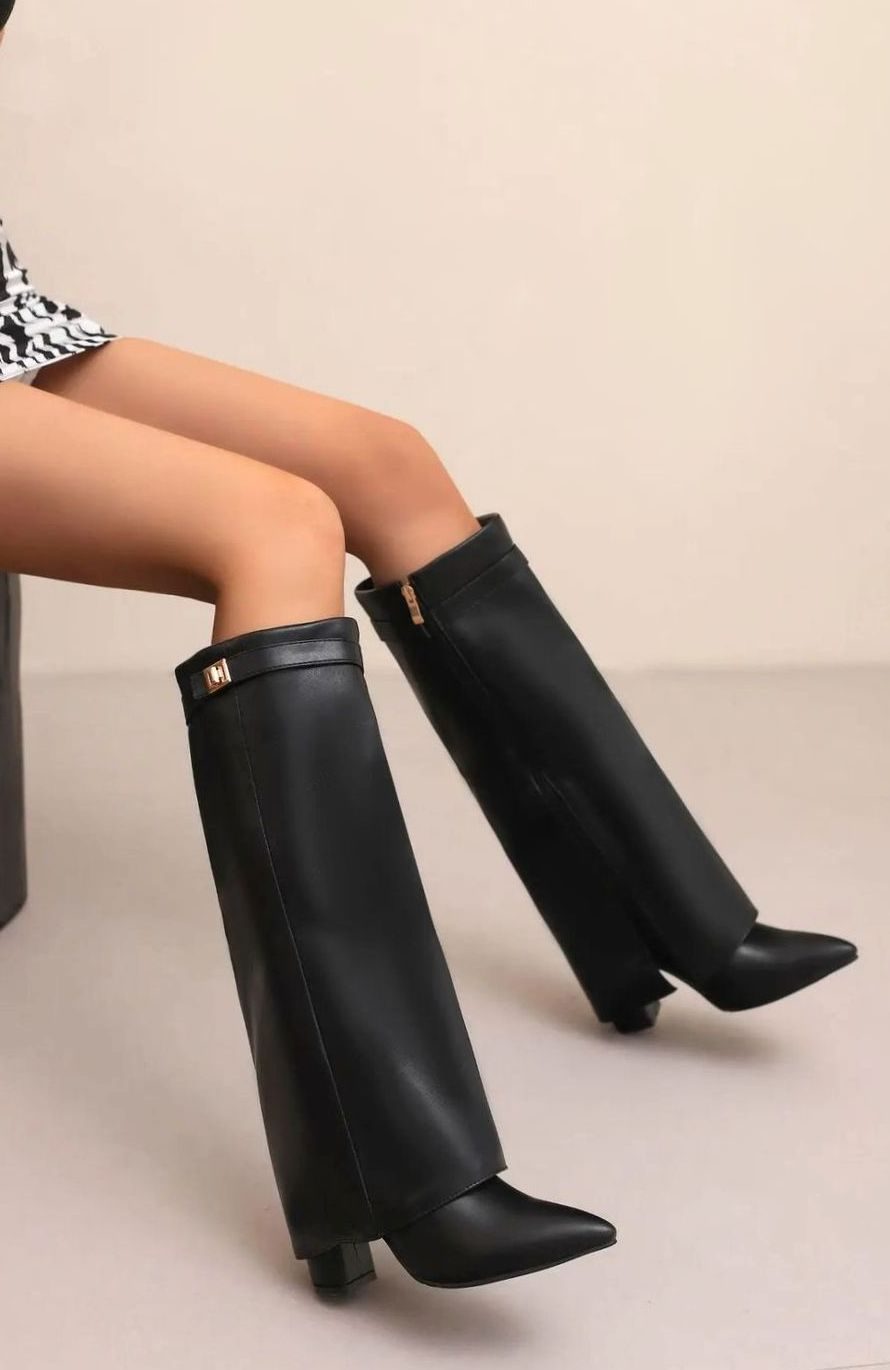 Layla | Women's Suede Knee-High Buckle Strap Thigh-High Boots