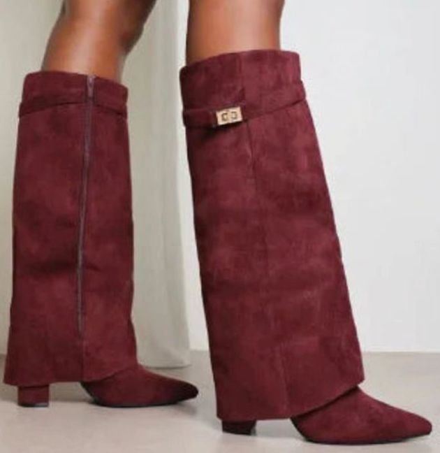 Layla | Women's Suede Knee-High Buckle Strap Thigh-High Boots
