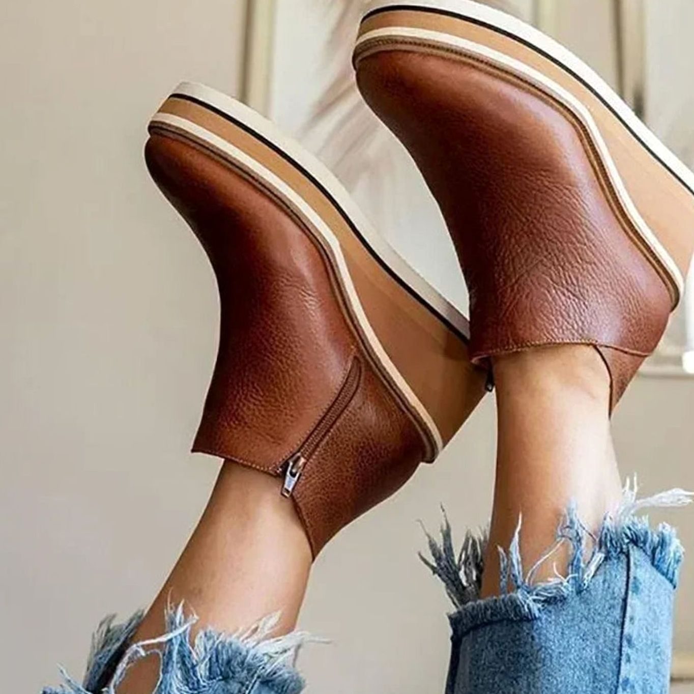Penelope | Women's Wedge Platform Slip-On Chelsea Boots