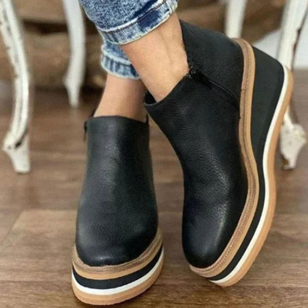 Penelope | Women's Wedge Platform Slip-On Chelsea Boots