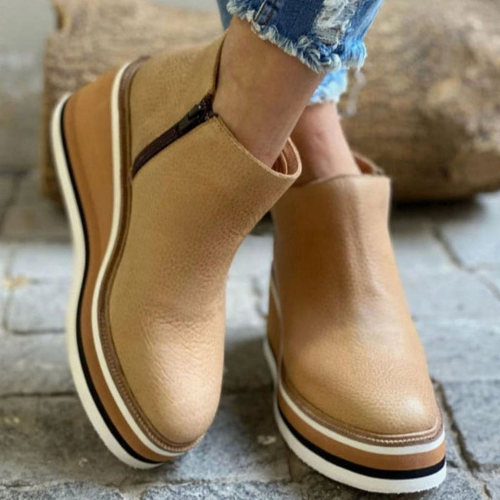 Penelope | Women's Wedge Platform Slip-On Chelsea Boots
