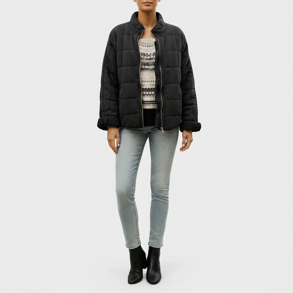 Ladies Quilted Bomber Jacket